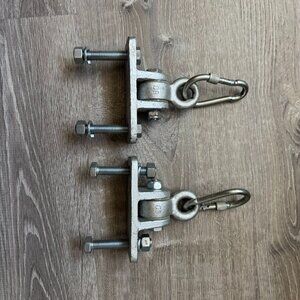 Swing Set, Rings, Aerial Hanger Hardware Heavy Duty Brackets Locking Snap Hooks